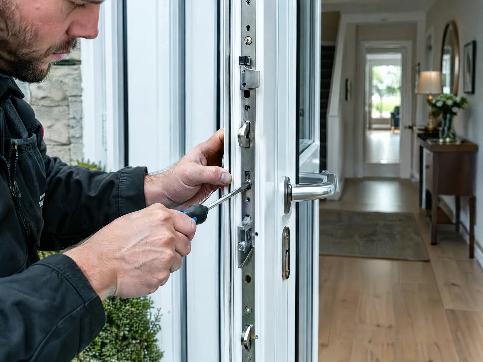 Repairing the multipoint lock on a uPVC door